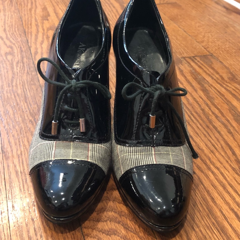 Anne Klein Black Plaid Bootie 7.0M